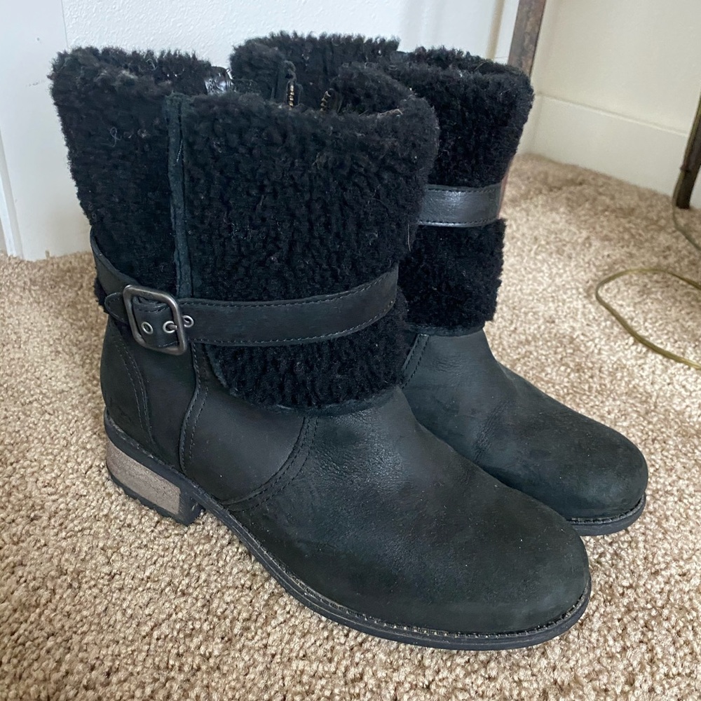 UGG waterproof fur-lined boots